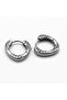 Boutique Patterned Ring Drop Model Boutique Embroidered Fine Snap 316l Steel Men's Earrings - 2