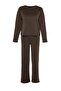 Kahverengi Fitilli Örme Pijama Takımı THMAW21PT0684 - 7