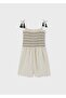 Girl's Cream Jumpsuit - 2