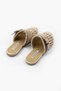 Best Beige Knitted Belt Detail Flat Sole Women's Slippers - 5
