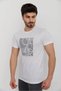 Jazz 4079 Men's Printed Crew Neck T-shirt White - 3