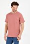 Slim Fit Round Neck Basic T-shirt Powder - 3
