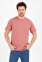 Slim Fit Round Neck Basic T-shirt Powder - 4
