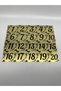 5X5 cm Metal Door Table Cabinet Number 20 Gold Color