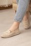 Orthopedic Daily Soft Women's Skin Perforated Ballerina Shoes - 2