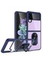 Samsung Galaxy Z Flip 4 Case Full Protection Transparent Break Cover with Ring Stand - 2
