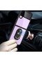 For Samsung Galaxy Z Flip 3 Case Full Protection of Edges Transparent Ring Stand Break Cover - 4