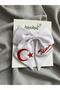 23 April Flag And Ataturk Signature Embroidered White Bow Automatic Buckle - 2