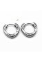 Boutique Patterned Ring Drop Model Boutique Embroidered Fine Snap 316l Steel Men's Earrings