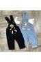 Teddy Bear Jeans Sleeveless Jumpsuit for Girls and Boys - 2