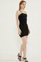 Women's Black Rope Strap Gathered Dilber Dress - 3