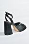 Black Thick Platform Heeled Women's Shoes M570345609 - 7