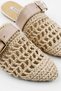Best Beige Knitted Belt Detail Flat Sole Women's Slippers - 7