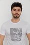 Jazz 4079 Men's Printed Crew Neck T-shirt White - 2