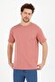 Slim Fit Round Neck Basic T-shirt Powder