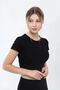 Women's Ribbed Short Sleeve Crop Tshirt - 3