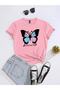 Crew Neck New Butterfly Printed Girl's T-Shirt