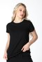 Women's Crew Neck Short Sleeve Regular Fit Basic T-Shirt Black