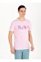 Crew Neck Pink Men's T-Shirt - 4