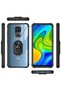 جراب Xiaomi Redmi Note 9 ذو حواف حماية كاملة وغطاء شفاف بحامل حلقي - 5
