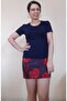 Navy Blue Short Sleeve Combed Cotton Viscose Bady T-Shirt - 3