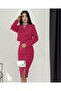 Blazer Crop Jacket Skirt Set Fuchsia