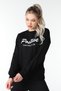 Women's Crew Neck Regular Fit Printed Sweatshirt Black - 3
