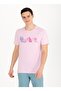Crew Neck Pink Men's T-Shirt - 2