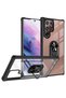 Samsung Galaxy S22 Ultra Case Full Protection of Edges Transparent Ring Stand Break Cover - 2