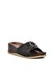 PC-7023 Black Wedge Heel Women's Slippers - 3