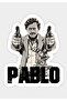 Pablo Escobar Car, Motorcycle, Helmet, Laptop, Glass Sticker 14x12 cm