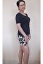 Black Short Sleeve Combed Cotton Viscose Bady T-Shirt - 3
