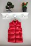 Wikiland Red Color Pocketed Zippered Children's Puffer Vest