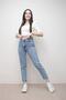Eto Blue Acid Wash Boyfriend Women's Jeans Lycra Recovery Pants - 4