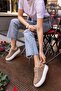 Cupy Women's Nude Desert Genuine Leather Suede Sneaker - 4