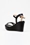 Women's Wedge Sole 3 Rows Stone Embroidered Wedding Shoes - 3