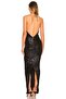 Women's Black High Quality Lycra Sequin Backless Dress - 2