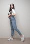 Eto Blue Acid Wash Boyfriend Women's Jeans Lycra Recovery Pants - 2