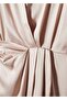 Satin Dress with Side Slit - 7