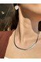 Italian Design Unisex Model Silver Color Steel Chain Necklace 55cm 3mm - 3