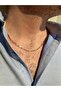 Men's Figaro Model Flat Silver Color Men's Short Steel Necklace Chain