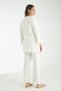 White Lace Detailed 3-Piece Maternity and Maternity Pajamas Set with Dressing Gown - 3