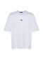 Beyaz Oversize/Geniş Kesim Kısa Kol Dinozor Nakışlı %100 Pamuklu T-Shirt TMNSS23TS00243 - 8
