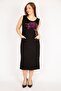 Women's Black Plus Size Stone Detailed Front Pocket Dress 65n35976 - 6
