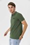 Polo Neck Bear Embroidery Detailed Men's T-shirt - 2