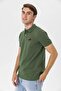 Polo Neck Bear Embroidery Detailed Men's T-shirt - 3