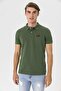 Polo Neck Bear Embroidery Detailed Men's T-shirt - 4