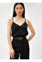 V-Neck Plain Black Women's Blouse 3sak60002uw - 2