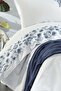 Talya Double Blue Duvet Cover Set with 8 Pieces Embroidery and Microcomb Bedspread - 3