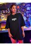 Logo Printed Black T-shirt Antisocial Butterfly - 3
